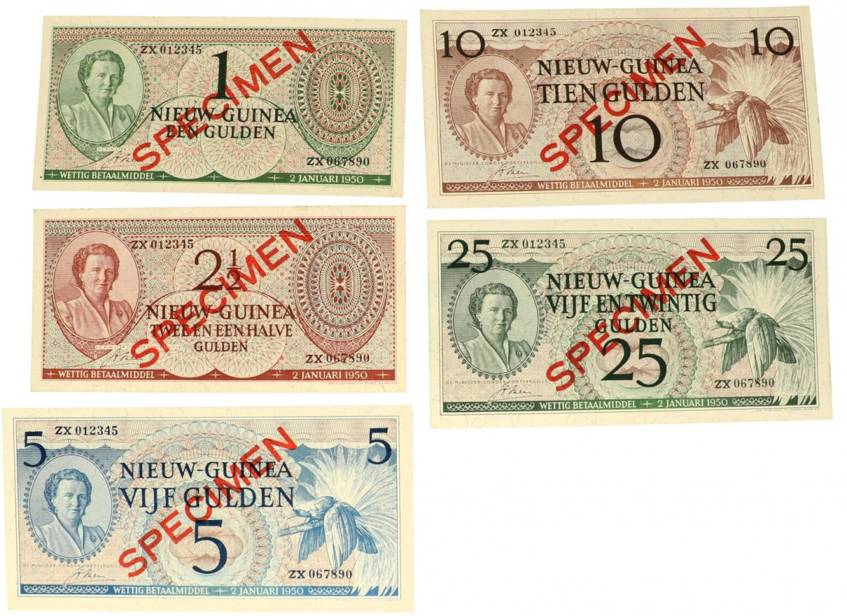 New Guinea 1-25 gulden Banknote Type 1950 - UNC