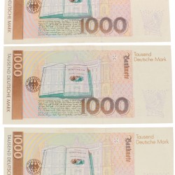 Germany 3x 1000 mark Banknote Type 1991 - Very fine -