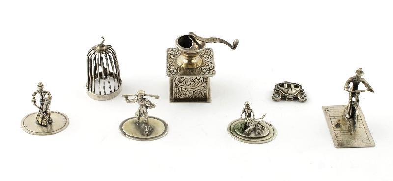 Lot: Zilveren Miniaturen (7x)                                                                                                                                                                                                                                  