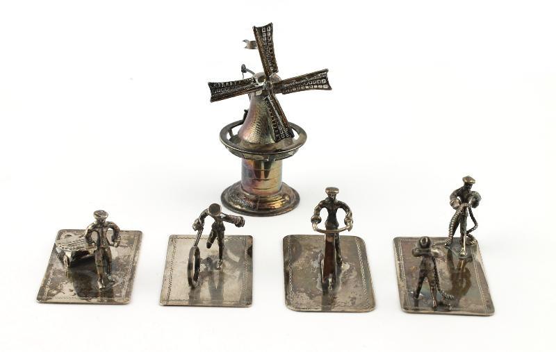 Lot: Zilveren Miniaturen (5x)                                                                                                                                                                                                                                  