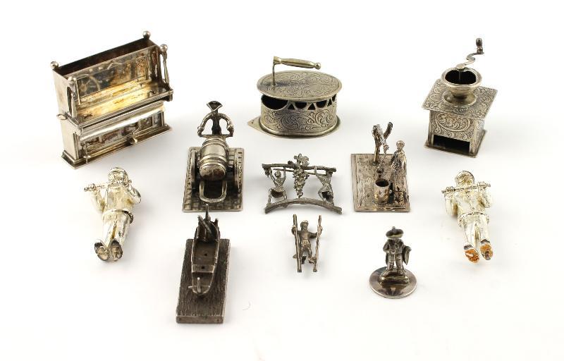 Lot: Zilveren Miniaturen (11x)                                                                                                                                                                                                                                 