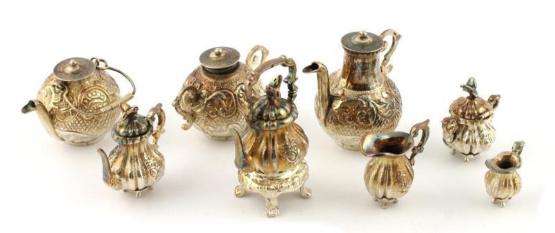 Lot: Zilveren Miniaturen (8x)                                                                                                                                                                                                                                  