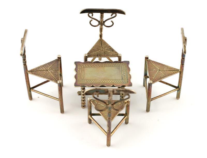 Lot: Zilveren Miniaturen (5x)                                                                                                                                                                                                                                  