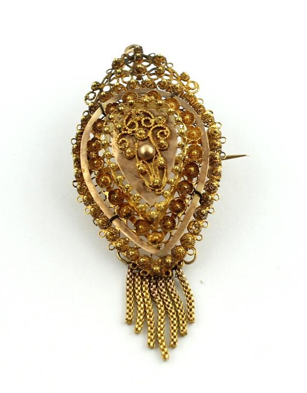 Geelgouden broche, 14 karaat                                                                                                                                                                                                                                   
