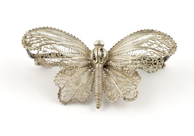 Zilveren Vlinder Broche                                                                                                                                                                                                                                        