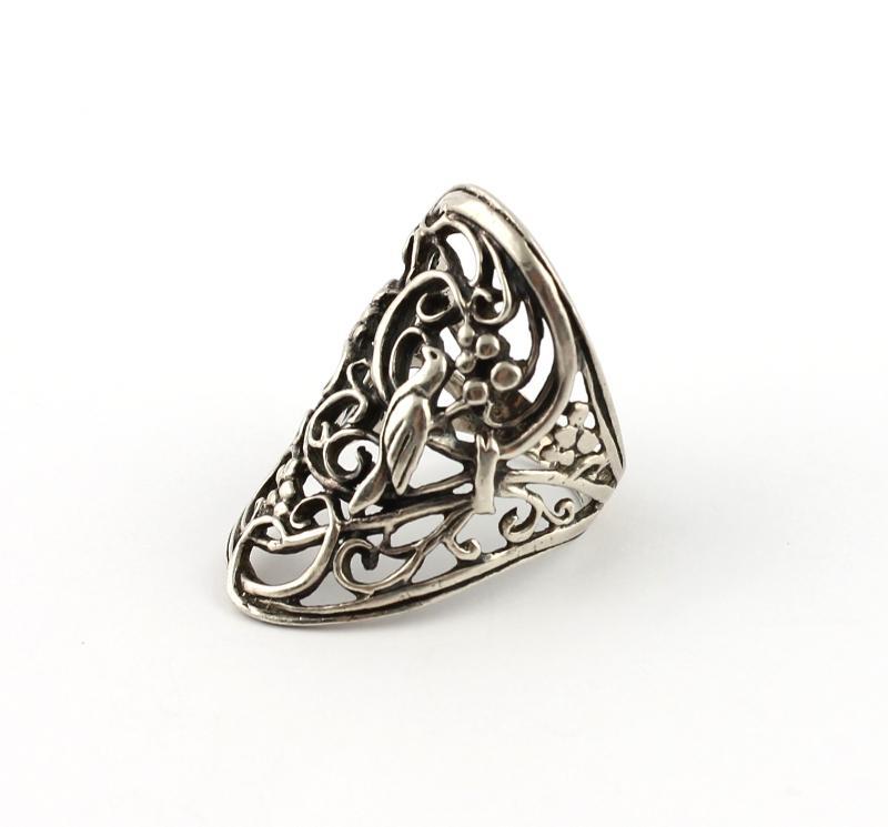 Zilveren Vintage Vogel Ring                                                                                                                                                                                                                                    