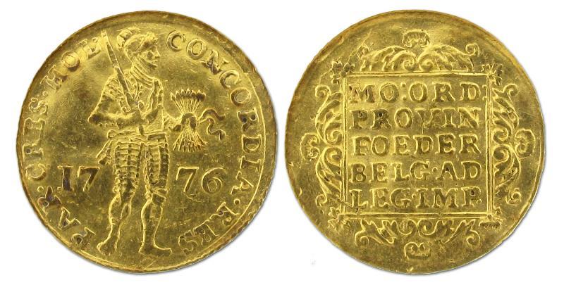 Gouden dukaat Holland 1776. Fraai / Zeer Fraai.                                                                                                                                                                                                                