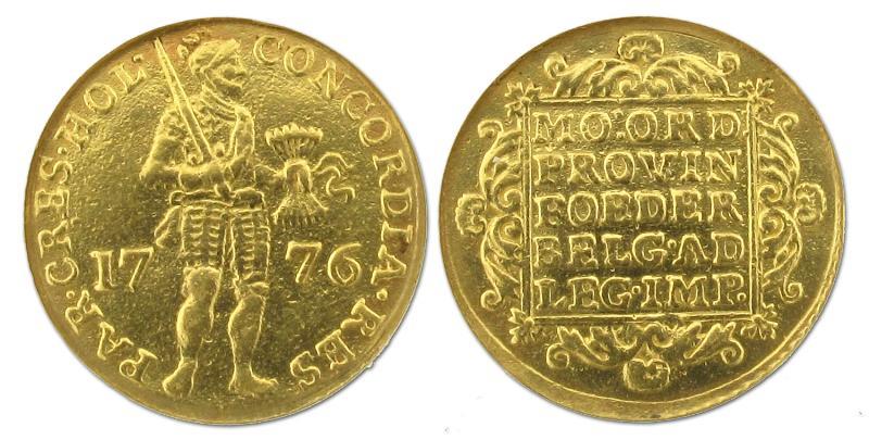Gouden dukaat Holland 1776. Fraai .                                                                                                                                                                                                                            