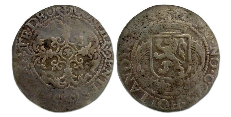 Roosschelling van 6 stuiver Holland 1601. Fraai.                                                                                                                                                                                                               