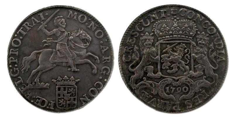 Dukaton of zilveren rijder Utrecht 1790. Prachtig.                                                                                                                                                                                                             