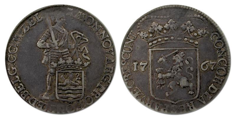 Zilveren dukaat Zeeland 1767. Zeer Fraai -.                                                                                                                                                                                                                    