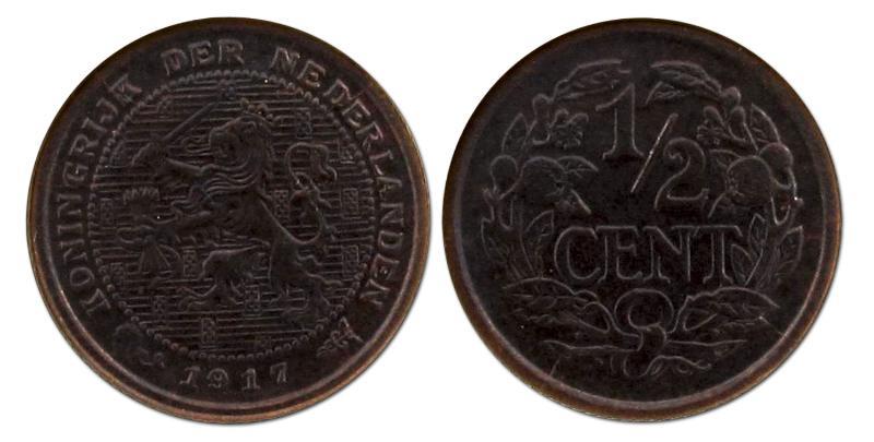 1/2 cent Wilhelmina 1917. FDC.                                                                                                                                                                                                                                 