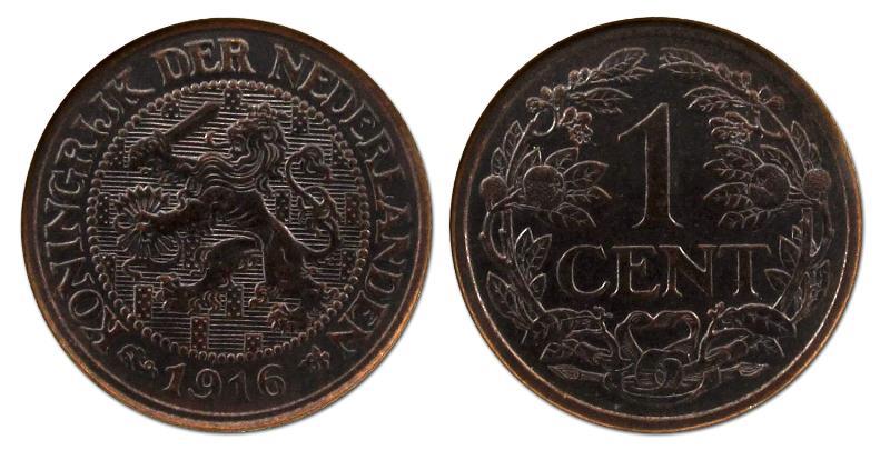 1 cent Wilhelmina 1916. FDC.                                                                                                                                                                                                                                   