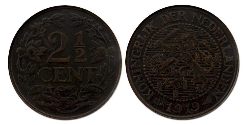 2 1/2 cent Wilhelmina 1919. FDC -.                                                                                                                                                                                                                             