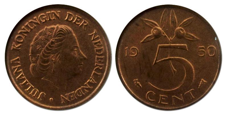 5 cent Juliana 1950. FDC.                                                                                                                                                                                                                                      