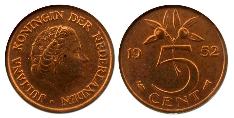 5 cent Juliana 1952. FDC.                                                                                                                                                                                                                                      
