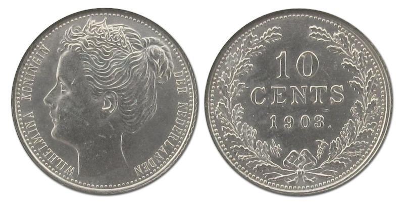 10 cent Wilhelmina 1903. Prachtig / FDC.                                                                                                                                                                                                                       