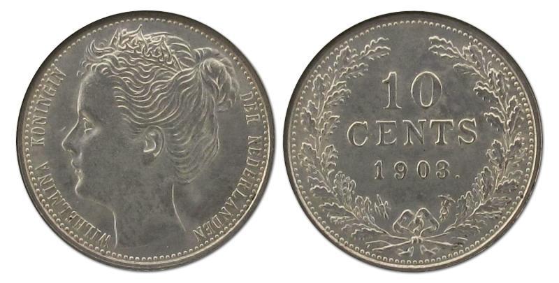 10 cent Wilhelmina 1903. Prachtig / FDC.                                                                                                                                                                                                                       