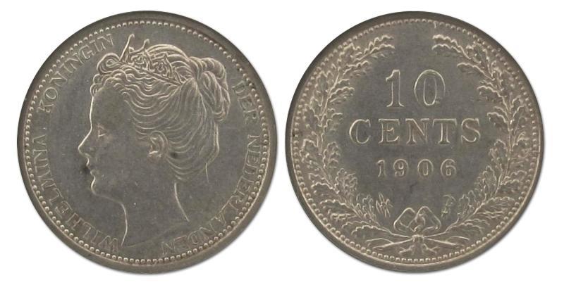 10 cent Wilhelmina 1906. FDC -.                                                                                                                                                                                                                                