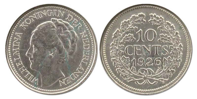10 cent Wilhelmina 1926. Prachtig / FDC.                                                                                                                                                                                                                       