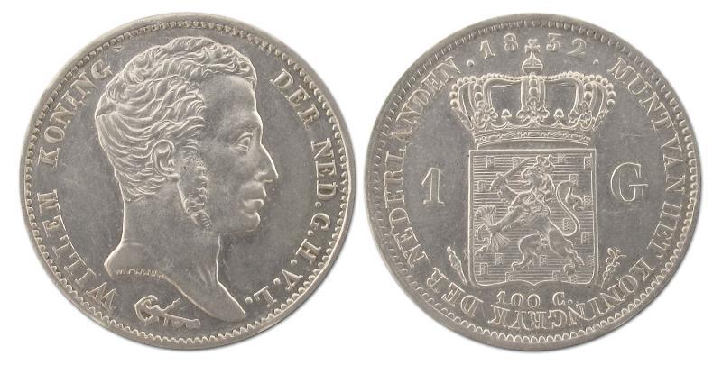 1 gulden Willem I 1832 U. Prachtig.                                                                                                                                                                                                                            