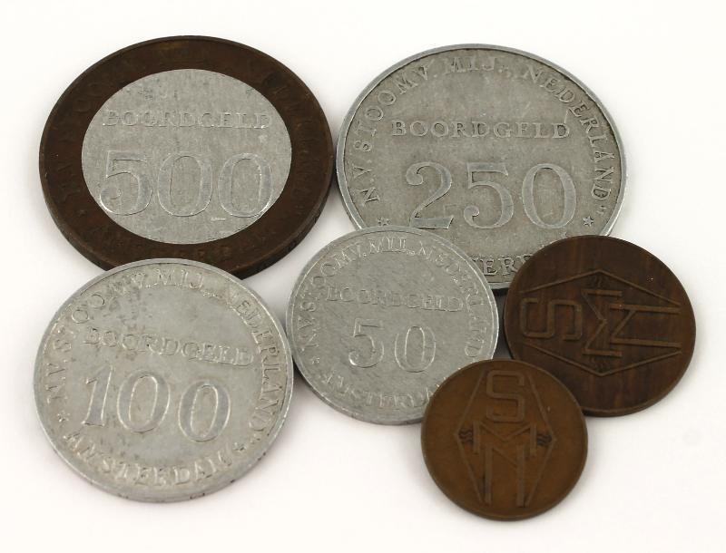 Stoomvaart Maatschappij "Nederland". 10 cent t/m 500 Cents.   Zfr. (6).                                                                                                                                                                                        