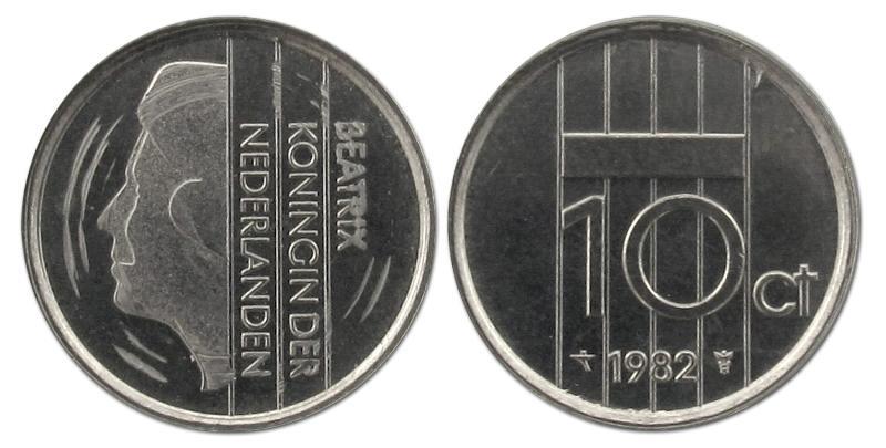 10 cent Beatrix 1982 dubbele rand. Prachtig.                                                                                                                                                                                                                   