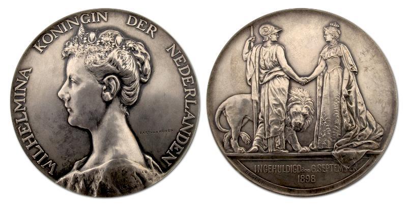 1898. Inhuldiging Koningin Wilhelmina.                                                                                                                                                                                                                         