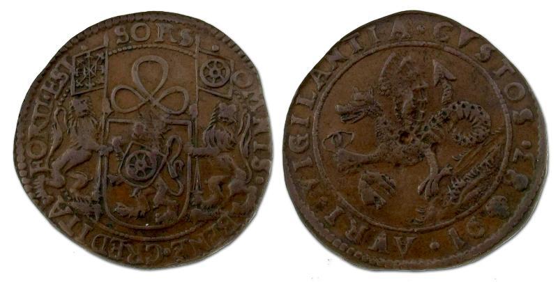 Zuidelijke Nederlanden, Rekenpenning. Brussel 1683.                                                                                                                                                                                                            