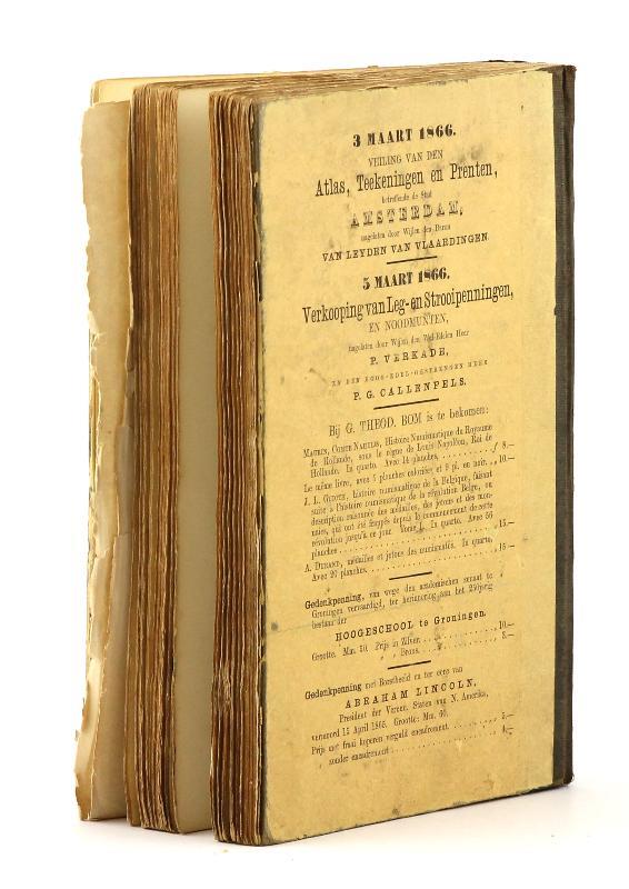 Veilingcatalogus G. D. Bom boekverkooper te Amsterdam,  1866 .                                                                                                                                                                                                 