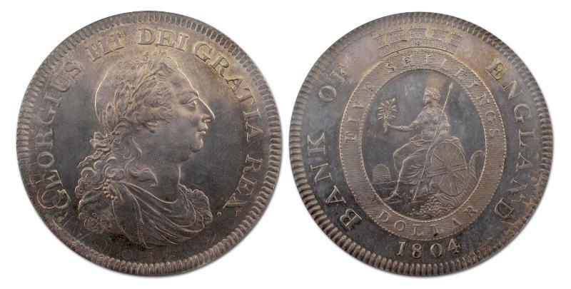 Groot Brittannie. Five Shillings geslagen over  8 reales  1802                                                                                                                                                                                                 