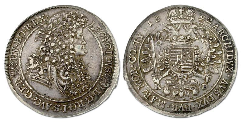 Hongarije. Leopold I, 1657 - 1705. Taler 1692 Kremnitz.                                                                                                                                                                                                        