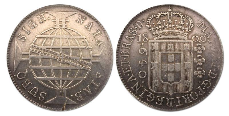 Brazilië. Joao 1799 - 1818.  640 Reis 1800 R.                                                                                                                                                                                                                  