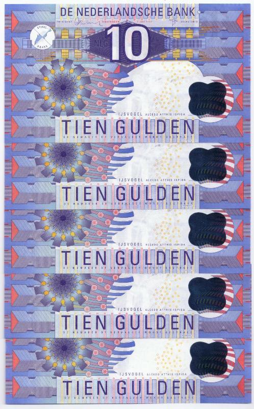 Nederland. 10 gulden. Bankbiljet. Type 1997. IJsvogel. - UNC.                                                                                                                                                                                                  