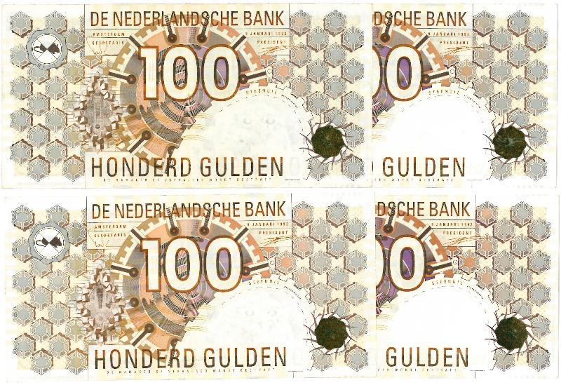 Nederland. 100 gulden. Bankbiljet. Type 1992. Steenuil. - Zeer Fraai/Prachtig.                                                                                                                                                                                 