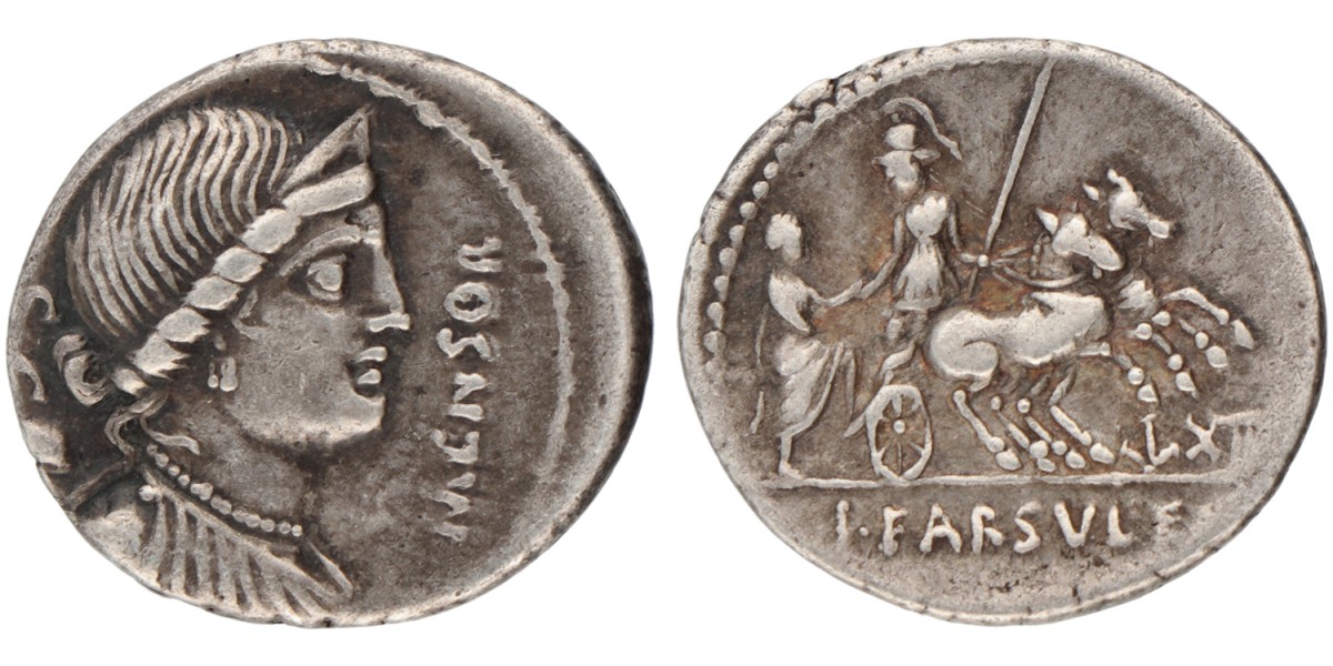 Roman Republic. L. Farsuleius Mensor. Denarius. ND (75 BC).