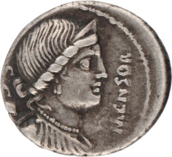 Roman Republic. L. Farsuleius Mensor. Denarius. ND (75 BC).