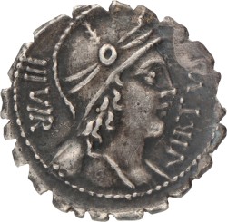 Roman Republic. Mn. Aquilius. Denarius. ND (65 BC).