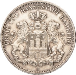 German states. Hamburg. 3 Mark. 1912 J.