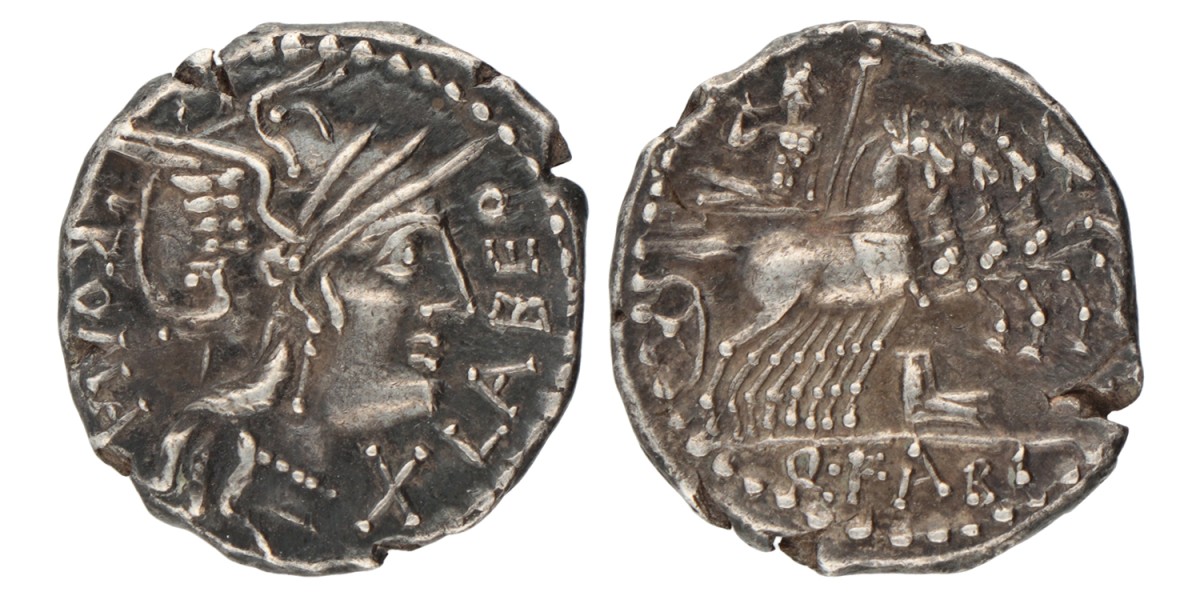 Roman Republic. Q Fabius Labeo. Denarius. ND (124 BC).