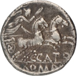 Roman Republic. C. Porcius Cato. Denarius. ND (123 BC).