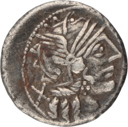 Roman Republic. C. Porcius Cato. Denarius. ND (123 BC).