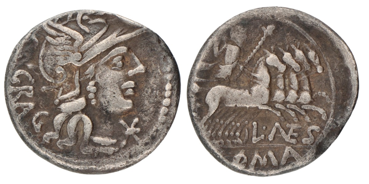Roman Republic. L. Antestius Gragulus. Denarius. ND (115 BC).