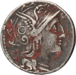 Roman Republic. C. Claudius Pulcher. Denarius. ND (110 - 109 BC).