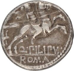 Roman Republic. Q. Marcius Philippus. Denarius. ND (129 BC).