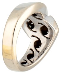 18K Witgouden ring met diamant.