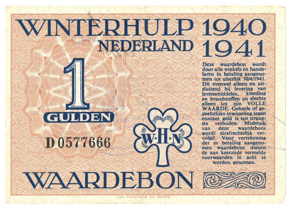 1 gulden 1940-1941. - Zeer Fraai.