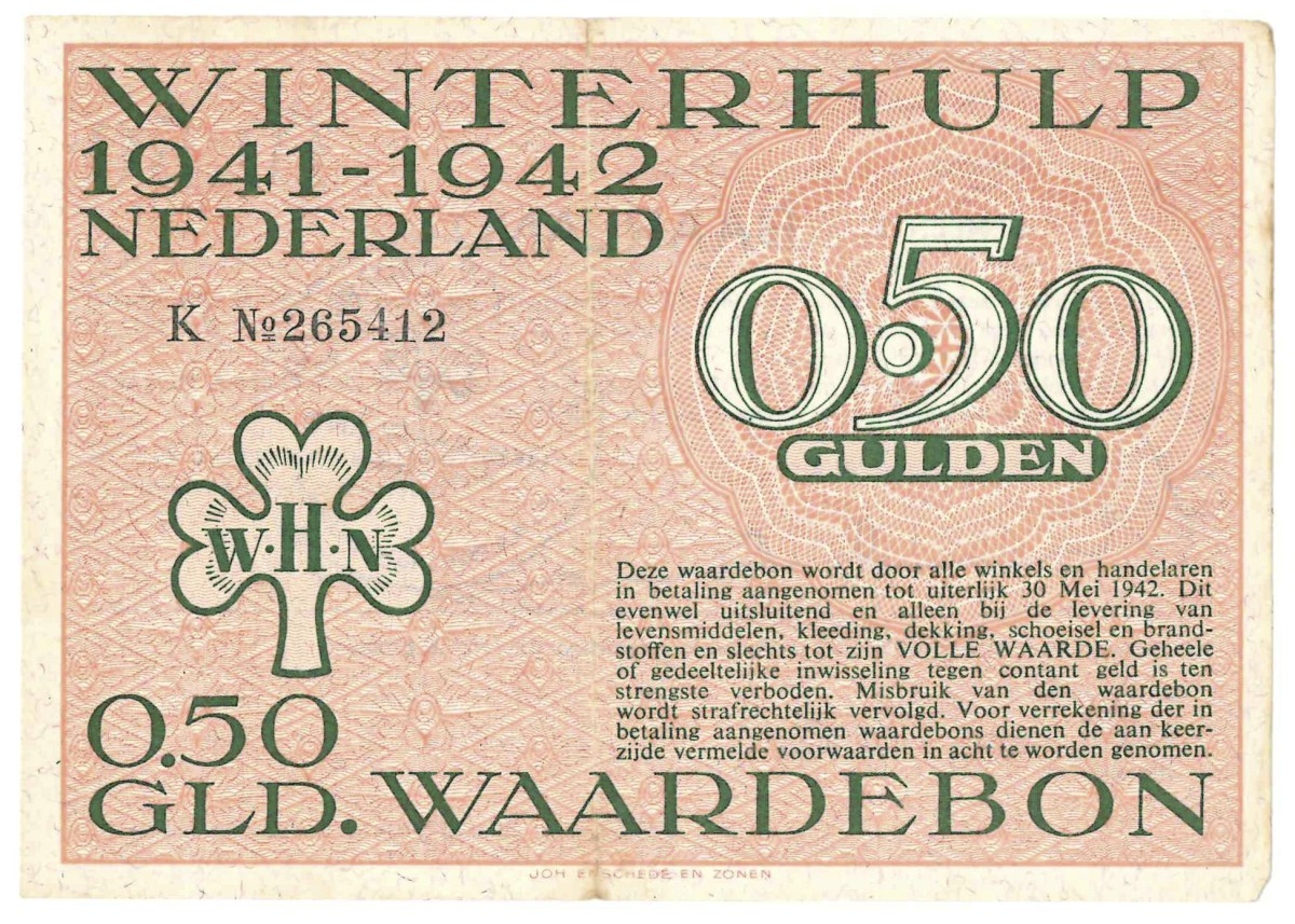 ½ gulden 1941-1942. - Zeer Fraai.