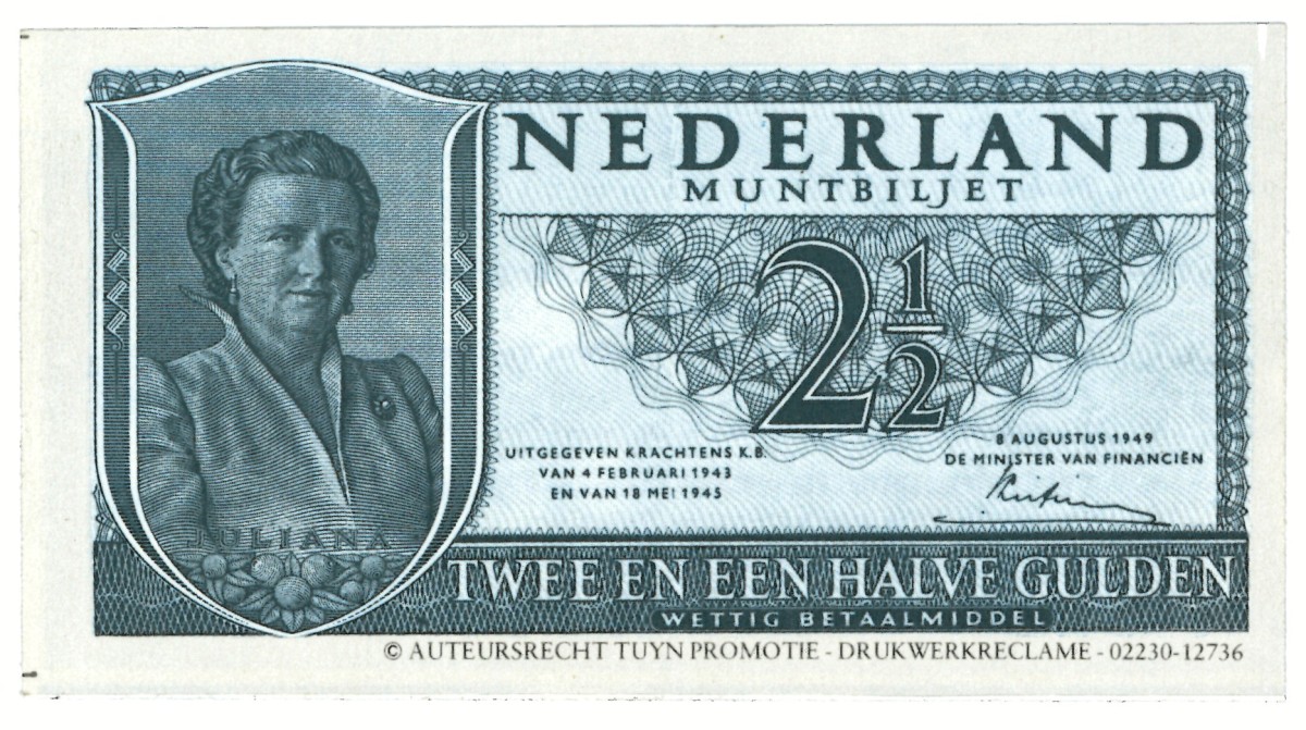 No reserve - 2½ gulden. - UNC.