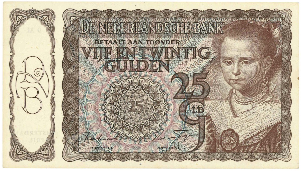 25 gulden. - Nagenoeg UNC.